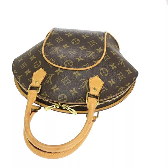 LOUIS VUITTON LV Logo Ellipse MM Hand Bag Monogram Leather Brown - Picture 8 of 16